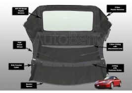 Porsche 996 / 911 Carrera 1999-2001 Convertible Top with Plastic window