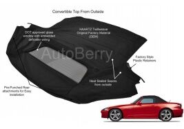 Fits: Honda S2000 Spyder 2002-2009 Convertible Soft Top With Heated Glass Window