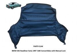 BMW E36 94-99 Convertible top Headliner 318i, 323i, 325i, 328i, M3